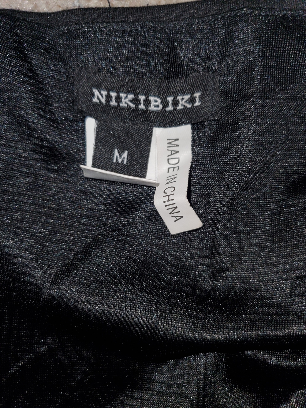 Nikibiki Black Bodycon Mini with Teal Stud Accents - Picture 5 of 6